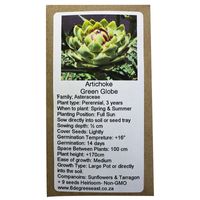 6 Degrees East Heirloom Veg Seeds - Artichoke - Green Globe